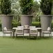Borneo Oyster White Upholstered Outdoor Dining Chair