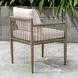 Borneo Oyster White Upholstered Outdoor Dining Chair