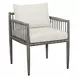 Borneo Oyster White Upholstered Outdoor Dining Chair