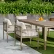 Borneo Oyster White Upholstered Outdoor Dining Chair