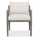 Borneo Oyster White Upholstered Outdoor Dining Chair