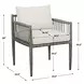 Borneo Oyster White Upholstered Outdoor Dining Chair
