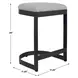 Maude Taupe Gray Outdoor Counter Height Stool
