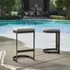 Kingsley Taupe Gray Upholstered Outdoor Bar Stool