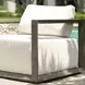 Carlisle Oyster White and Weathered Gray Upholstered Outdoor Lounge Chair