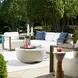 Carlisle Oyster White and Weathered Gray Upholstered Outdoor Lounge Chair