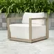 Carlisle Oyster White and Weathered Gray Upholstered Outdoor Lounge Chair