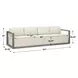 Carlisle Oyster White Outdoor 107" Sofa