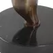 Remolino Warm Bronze and Black Round Crystal Top Drink Table