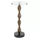 Remolino Warm Bronze and Black Round Crystal Top Drink Table