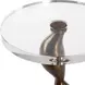 Remolino Warm Bronze and Black Round Crystal Top Drink Table