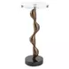 Remolino Warm Bronze and Black Round Crystal Top Drink Table