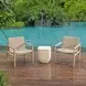 Prescott Oatmeal and Cerused Wheat Outdoor Lounge Chair