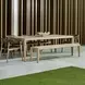 Arlington Cerused Wheat Outdoor Dining Bench