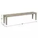 Arlington Cerused Wheat Outdoor Dining Bench