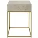 Langston Light Washed and Brushed Brass Rectangular Side Table