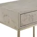 Langston Light Washed and Brushed Brass Rectangular Side Table