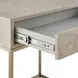 Langston Light Washed and Brushed Brass Rectangular Side Table