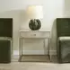 Langston Light Washed and Brushed Brass Rectangular Side Table