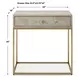Langston Light Washed and Brushed Brass Rectangular Side Table