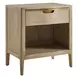 Arlington Natural Light and Brass Rectangular Side Table