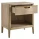 Arlington Natural Light and Brass Rectangular Side Table
