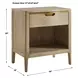 Arlington Natural Light and Brass Rectangular Side Table