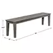 Belmont Weathered Dark Gray Outdoor Dining Bench
