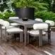 Carlisle Black Outdoor 92" Rectangular Dining Table