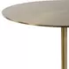 Verlin Brushed Brass and Brown Round Drink Table