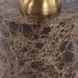 Verlin Brushed Brass and Brown Round Drink Table