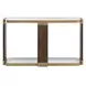 Grafton Gold and Brown Rectangular Glass Top Console Table