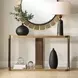 Grafton Gold and Brown Rectangular Glass Top Console Table