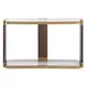 Grafton Gold and Brown Rectangular Glass Top Console Table