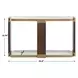 Grafton Gold and Brown Rectangular Glass Top Console Table