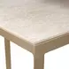 Langston Gold and Beige D Shape Travertine Top Nesting Table Set of 2