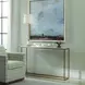 Oakley Gold and White Rectangular Marble Top Sofa Counter Table