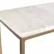 Oakley Gold and White Rectangular Marble Top Sofa Counter Table