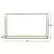 Oakley Gold and White Rectangular Marble Top Sofa Counter Table