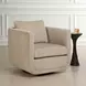 Abound Porcelain Upholstered Swivel Accent Chair