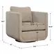 Abound Porcelain Upholstered Swivel Accent Chair