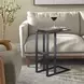 Hamilton Black Rectangular Glass Top Accent Table