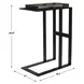 Hamilton Black Rectangular Glass Top Accent Table