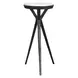 Prescott Dark Bronze and White Round Marble Top Accent Table