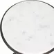 Prescott Dark Bronze and White Round Marble Top Accent Table