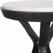 Prescott Dark Bronze and White Round Marble Top Accent Table