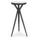 Prescott Dark Bronze and White Round Marble Top Accent Table