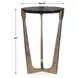 Riverton Antique Brass Outdoor Round Glass Top Accent Table