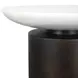Somerset White and Dark Bronze Round Marble Top Accent Table