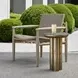 Arlington Antique Brass Outdoor Round Accent Table